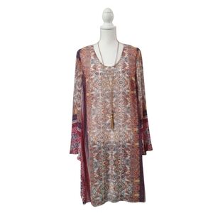 ONE WORLD Multicolor Long Sleeve Dress SIZE XL VGC